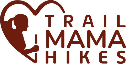 Trail Mama Hikes - Logo - Burgundy - TrailMamaHikes.com
